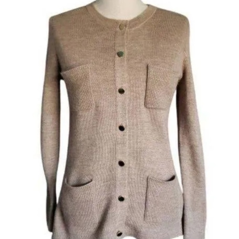 Banana Republic woman’s cardigan with gold detail  - alpaca - XS super soft